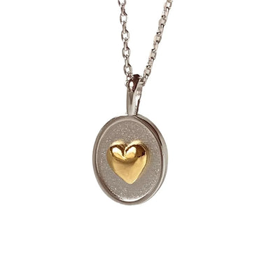 Wholesale Jewelry Simple Style Heart Shape 201 Stainless Steel 304 Stainless Steel Titanium Steel 18K Gold Plated Plating Pendant Necklace