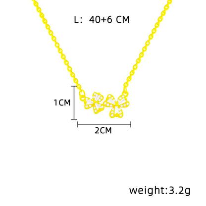 Titanium Steel Casual Modern Style Heart Shape Plating Inlay Zircon Necklace