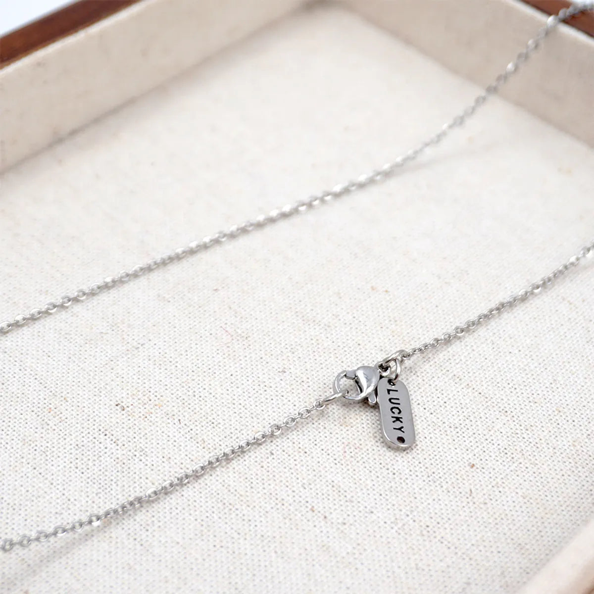 Titanium Steel Casual Modern Style Simple Style Solid Color Necklace