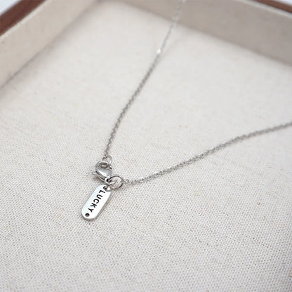 Titanium Steel Casual Modern Style Simple Style Solid Color Necklace