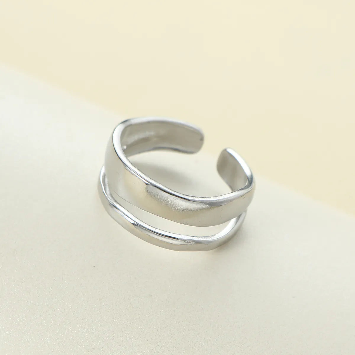 Titanium Steel Casual Simple Style Geometric Open Rings