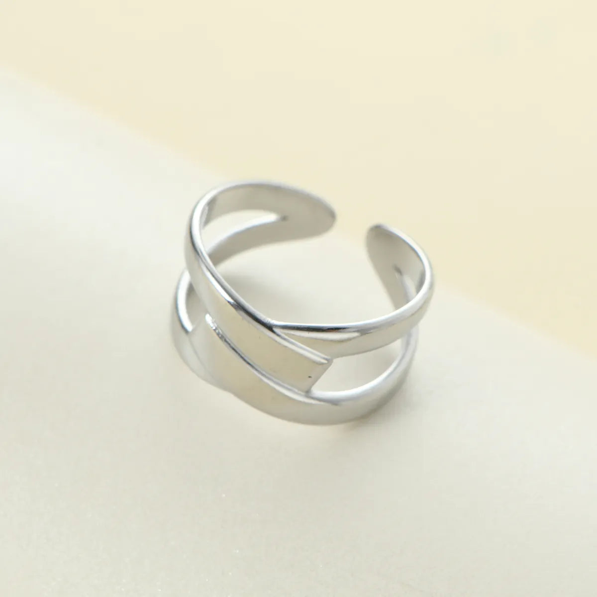 Titanium Steel Casual Simple Style Geometric Open Rings