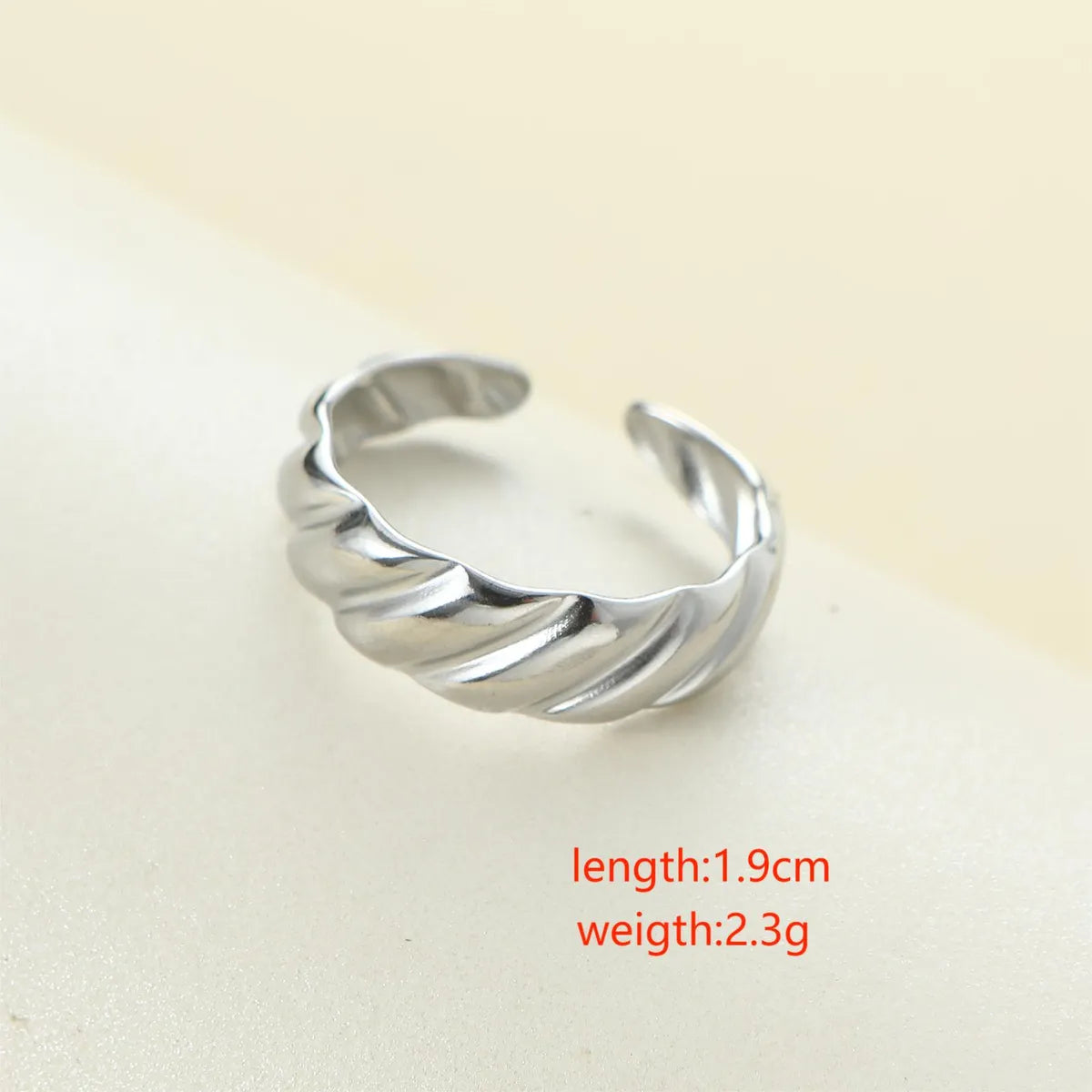 Titanium Steel Casual Simple Style Geometric Open Rings