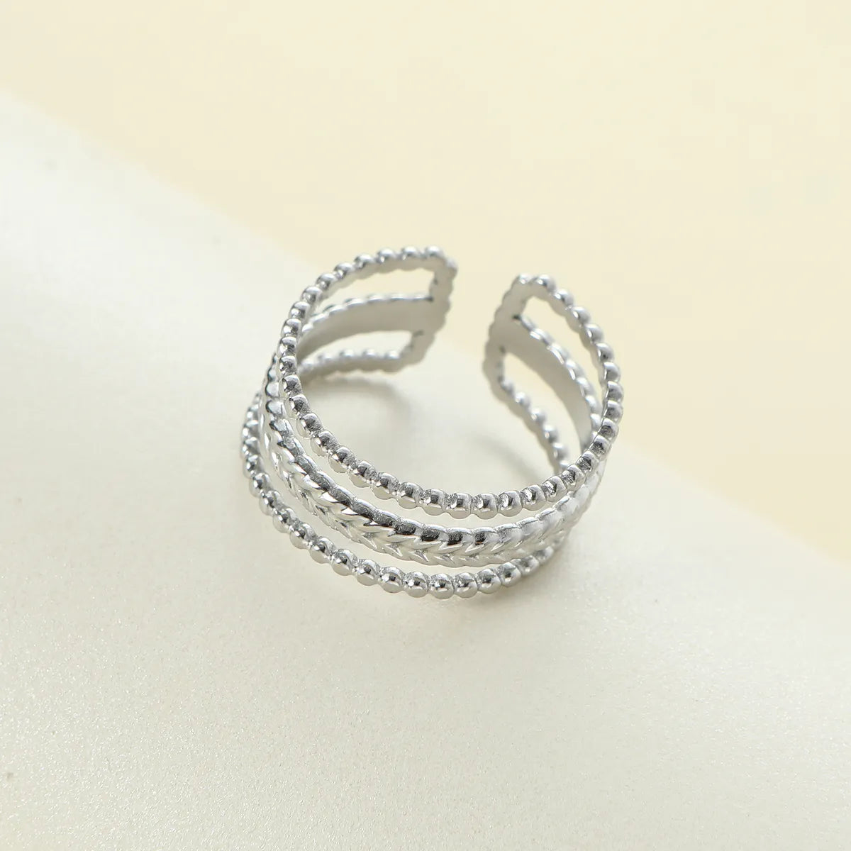 Titanium Steel Casual Simple Style Geometric Open Rings