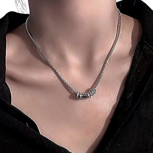 Titanium Steel Casual Simple Style Geometric Plating Inlay Rhinestones Necklace