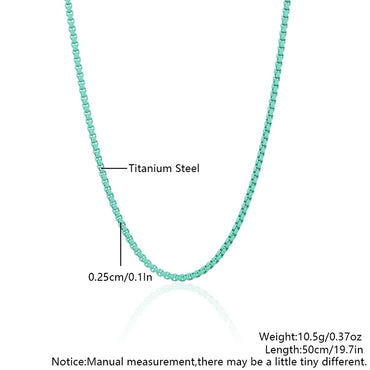 Wholesale Jewelry Casual Simple Style Solid Color Titanium Steel Stoving Varnish Necklace