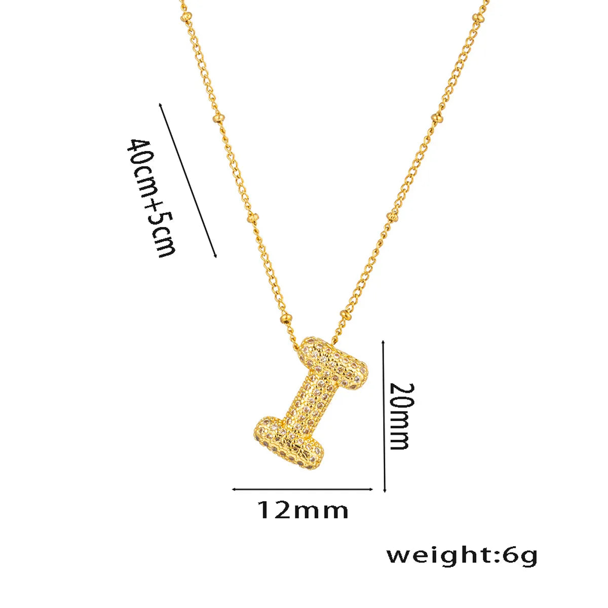 Titanium Steel Copper 18K Gold Plated Casual Simple Style Inlay Letter Zircon Pendant Necklace