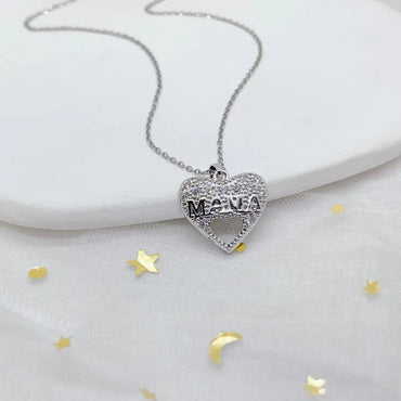 Titanium Steel Copper Elegant Simple Style Heart Shape Plating Pendant Necklace