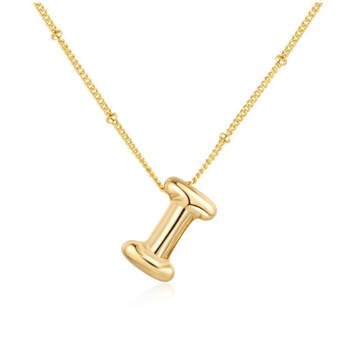 Titanium Steel Copper Plating Letter Pendant Necklace