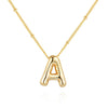 Titanium Steel Copper Plating Letter Pendant Necklace