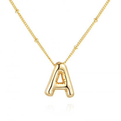 Titanium Steel Copper Plating Letter Pendant Necklace