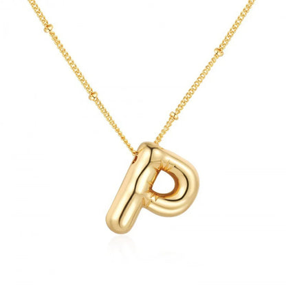 Titanium Steel Copper Plating Letter Pendant Necklace