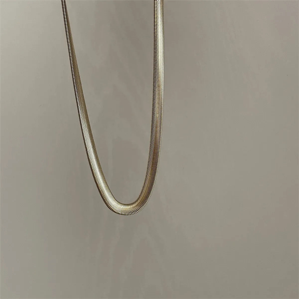 Titanium Steel Cuban Thick Chain Clavicle Chain Widened And Thick Soft Snake Bone Chain