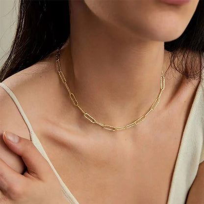 Titanium Steel Gold Plated Casual Simple Style Classic Style Geometric Choker