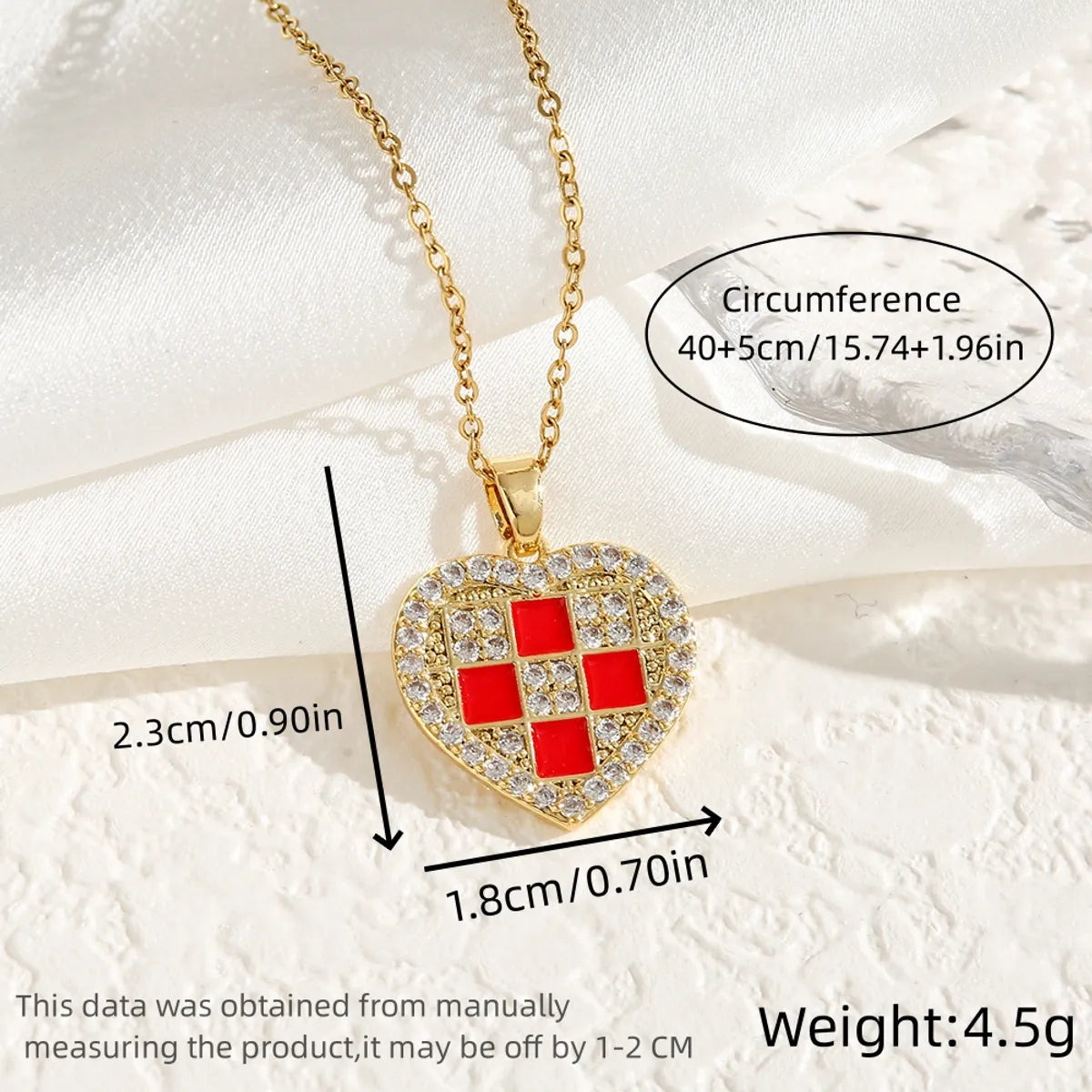 Wholesale Jewelry Romantic Sweet Simple Style Moon Rose Daisy Titanium Steel Resin Zircon 18K Gold Plated Enamel Plating Inlay Pendant Necklace