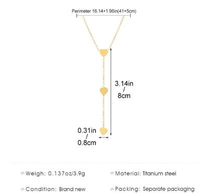 Titanium Steel Gold Plated Simple Style Cross Heart Shape Butterfly Pendant Necklace