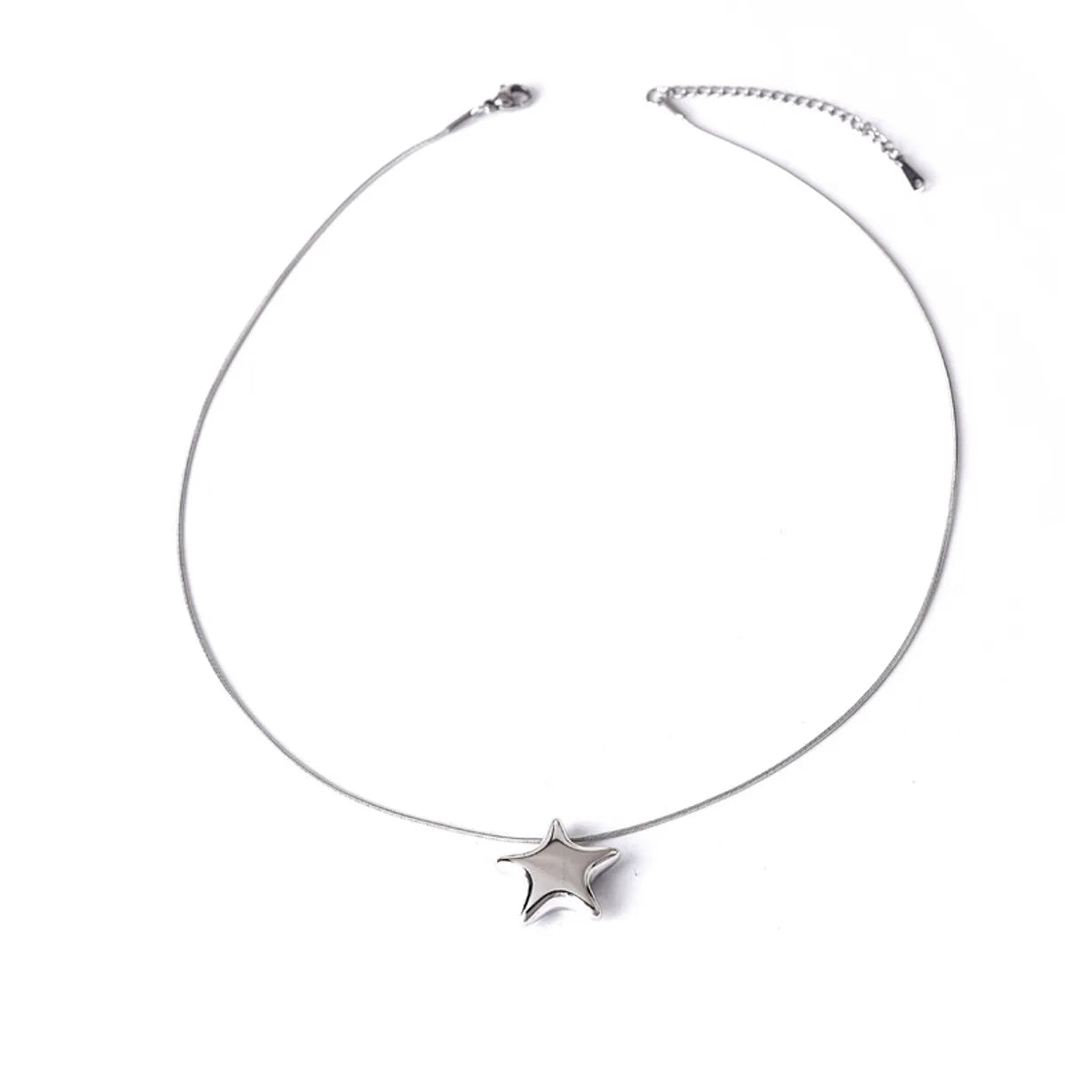 304 Stainless Steel 18K Gold Plated Simple Style Plating Star Pendant Necklace