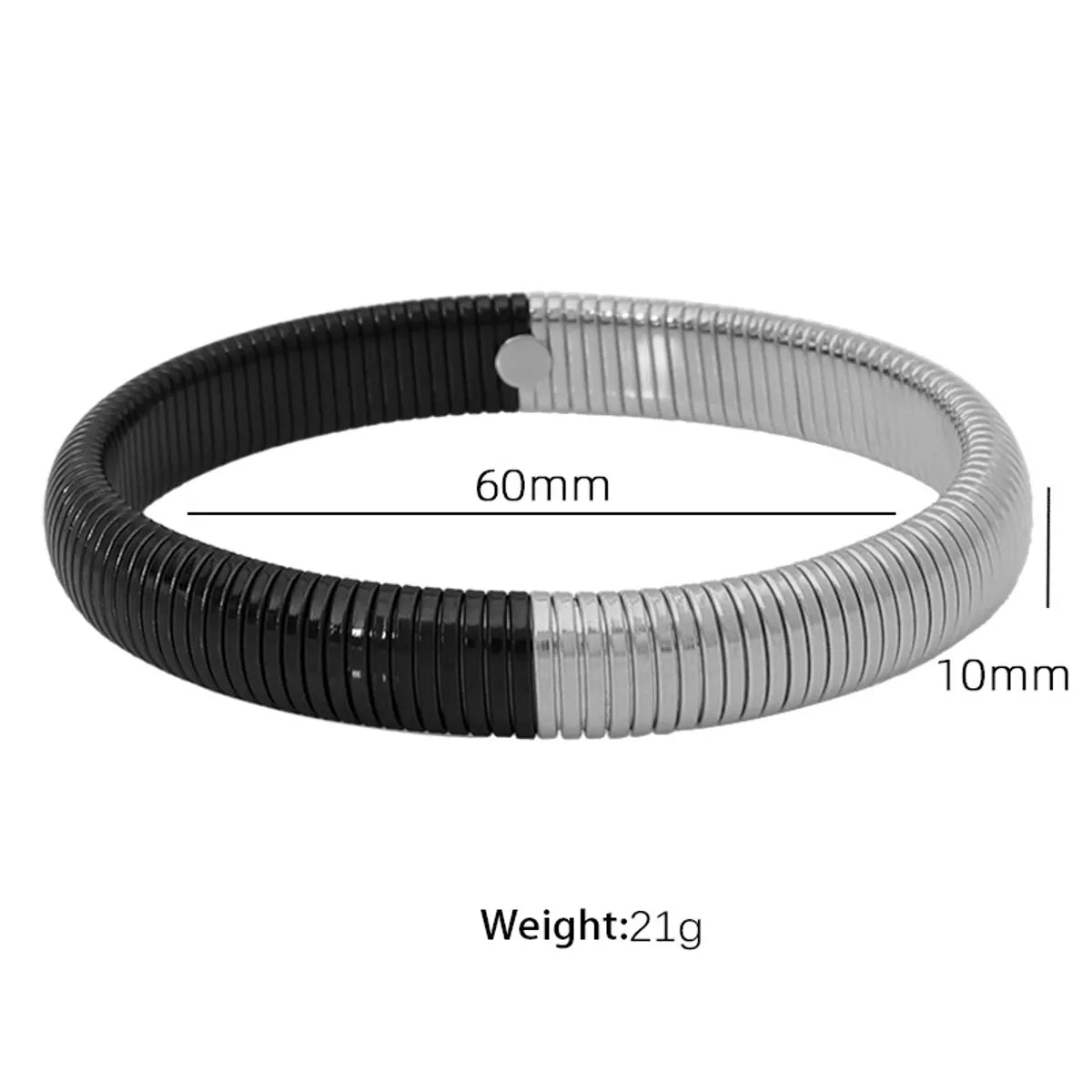 Titanium Steel Hip-Hop Retro Plating Solid Color Bangle