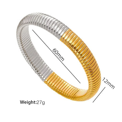 Titanium Steel Hip-Hop Retro Plating Solid Color Bangle