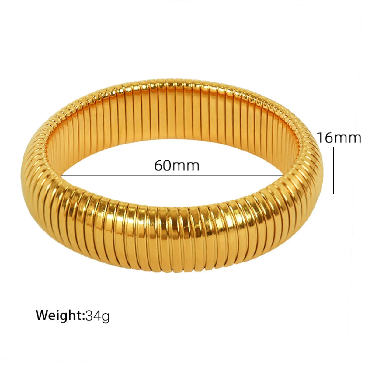 Titanium Steel Hip-Hop Retro Plating Solid Color Bangle