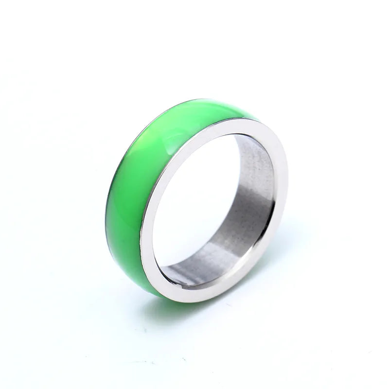 Titanium Steel Hypoallergenic Green Ring