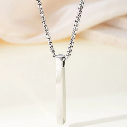 Titanium Steel Retro Simple Style Geometric Plating Pendant Necklace