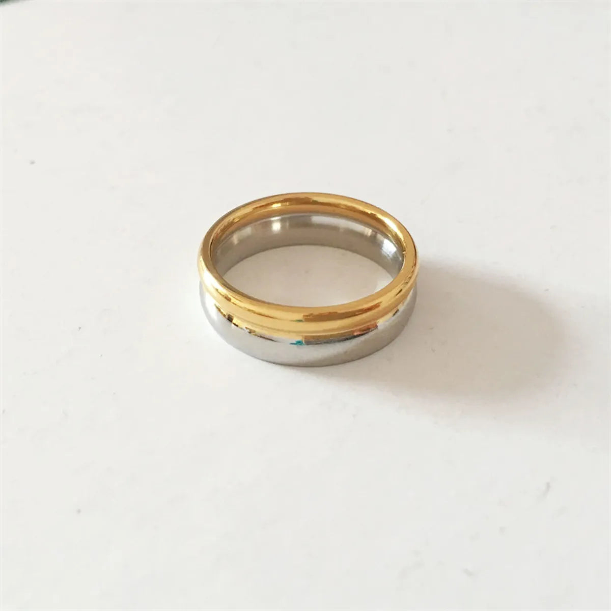 Titanium Steel Simple Style Classic Style Color Block Rings