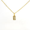 Wholesale Jewelry Simple Style Classic Style Letter Titanium Steel Zircon 18K Gold Plated Inlay Pendant Necklace