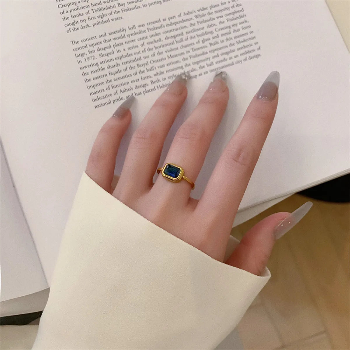 Titanium Steel Simple Style Classic Style Inlay Solid Color Zircon Rings