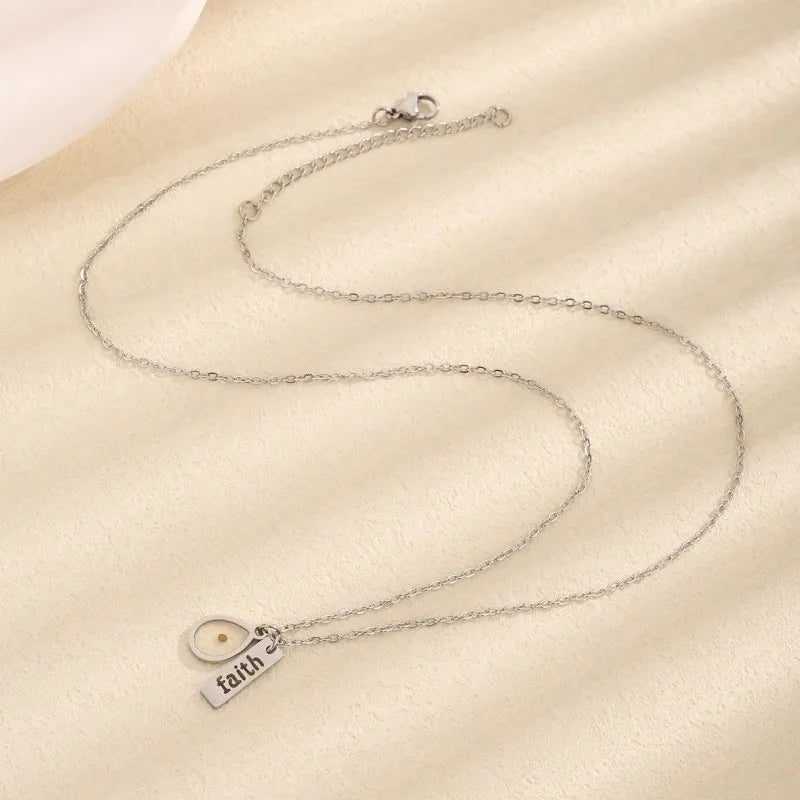 Titanium Steel Simple Style Classic Style Letter Pendant Necklace