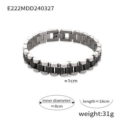 Simple Style Commute Cool Style Geometric Titanium Steel 18K Gold Plated Bracelets In Bulk