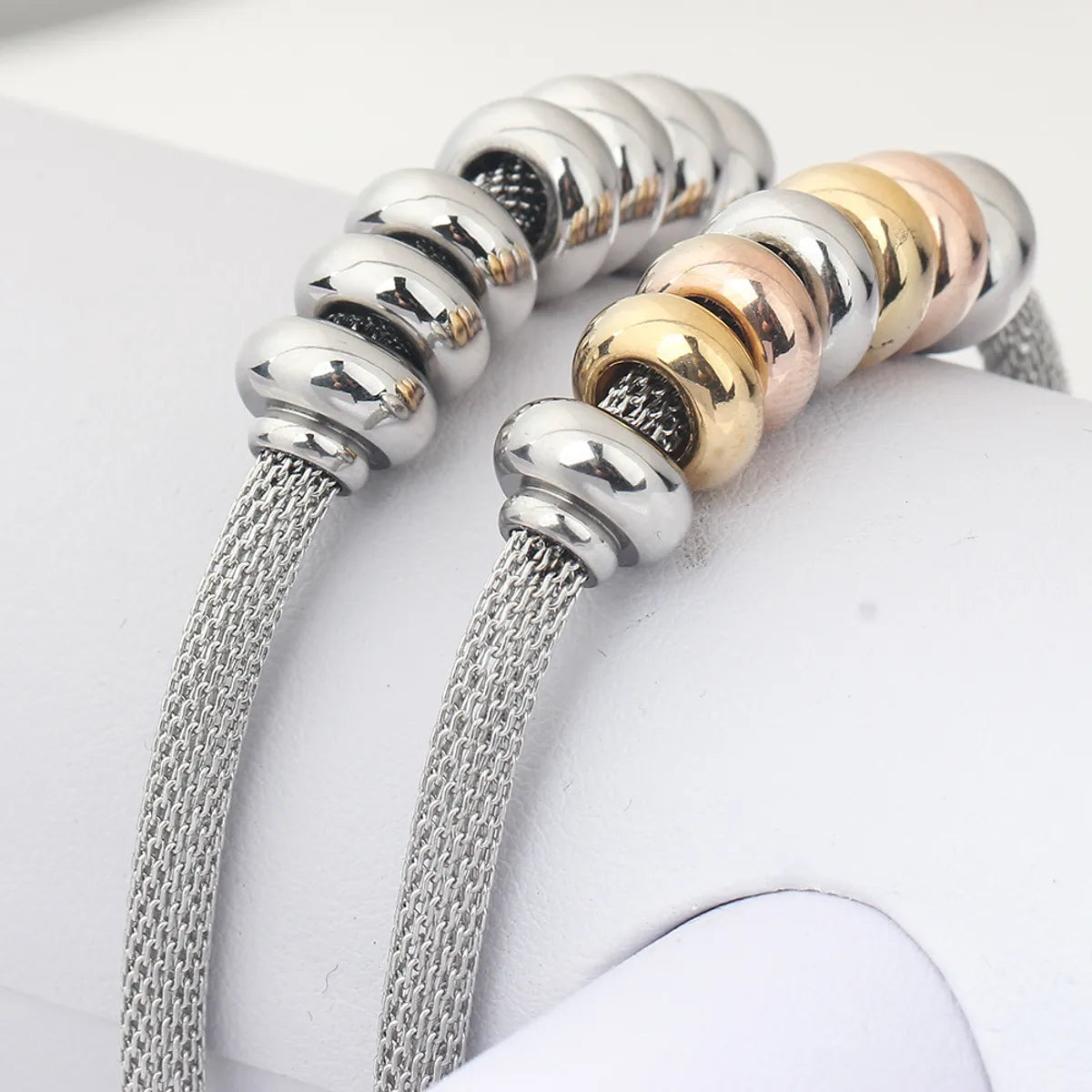 Titanium Steel Simple Style Geometric Bracelets