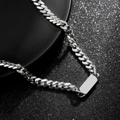 Titanium Steel Simple Style Geometric Solid Color Polishing Necklace