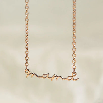 Titanium Steel Simple Style Letter Plating Necklace