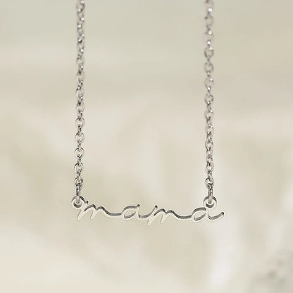 Titanium Steel Simple Style Letter Plating Necklace