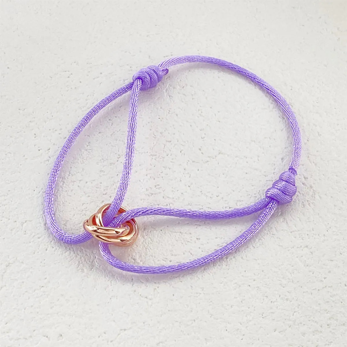 Copper Simple Style Knitting Solid Color Bracelets