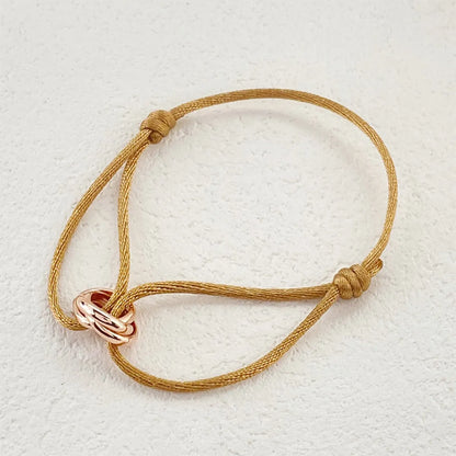 Copper Simple Style Knitting Solid Color Bracelets