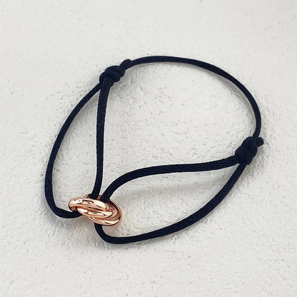 Copper Simple Style Knitting Solid Color Bracelets