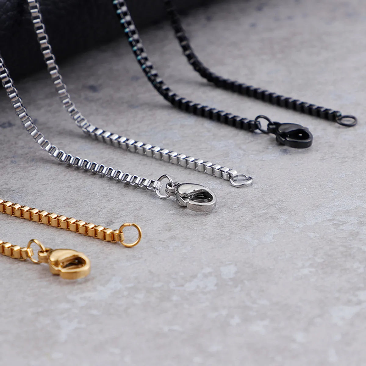 Titanium Steel Simple Style Solid Color Plating Necklace