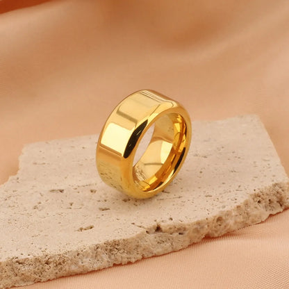 Titanium Steel Simple Style Solid Color Rings