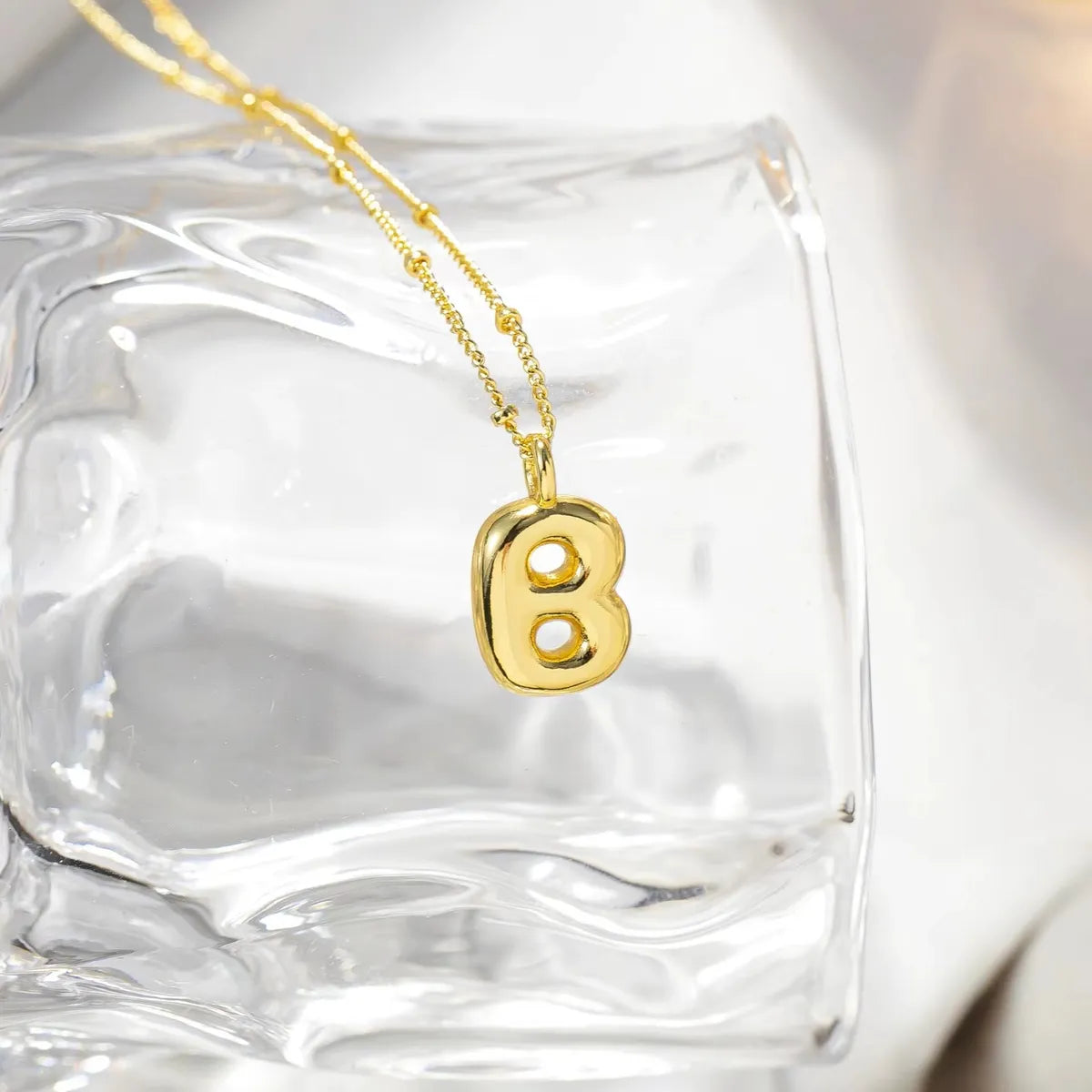 Wholesale Simple Style Streetwear Letter Copper K Gold Plated Pendant Necklace