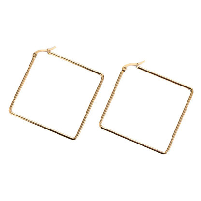 Simple Style Crown Plating Stainless Steel No Inlaid 18K Gold Plated Earrings