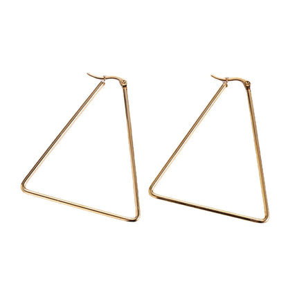 Simple Style Geometric Polishing Stainless Steel No Inlaid Earrings