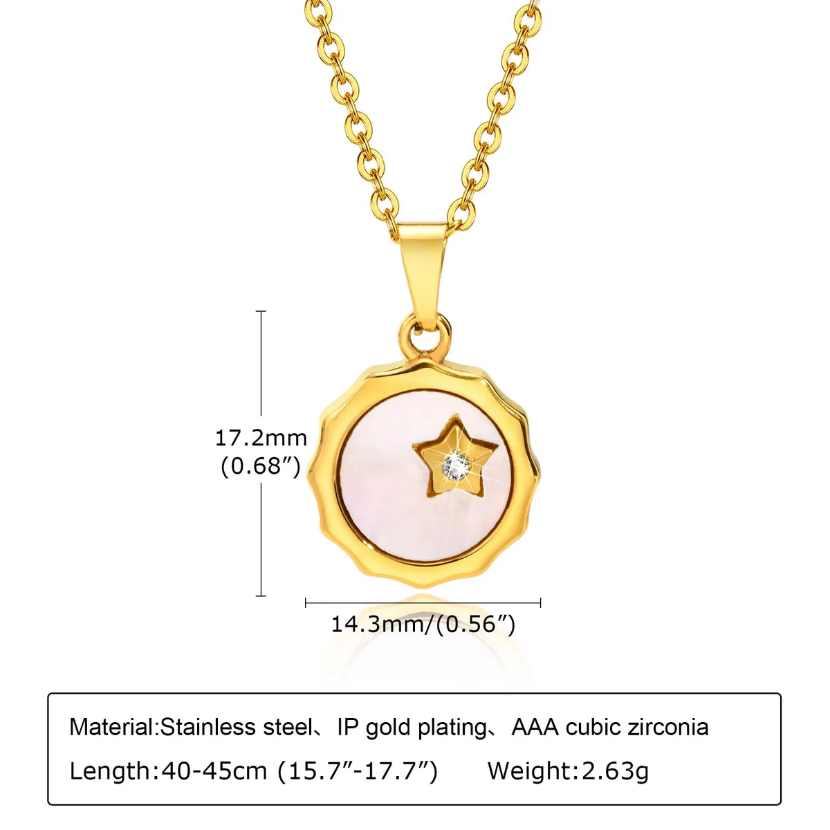 Titanium Steel Zircon Clavicle Chain Personality Shell Xingx Pendant Niche Gold Necklace S-shaped Necklace Ins Style Twin