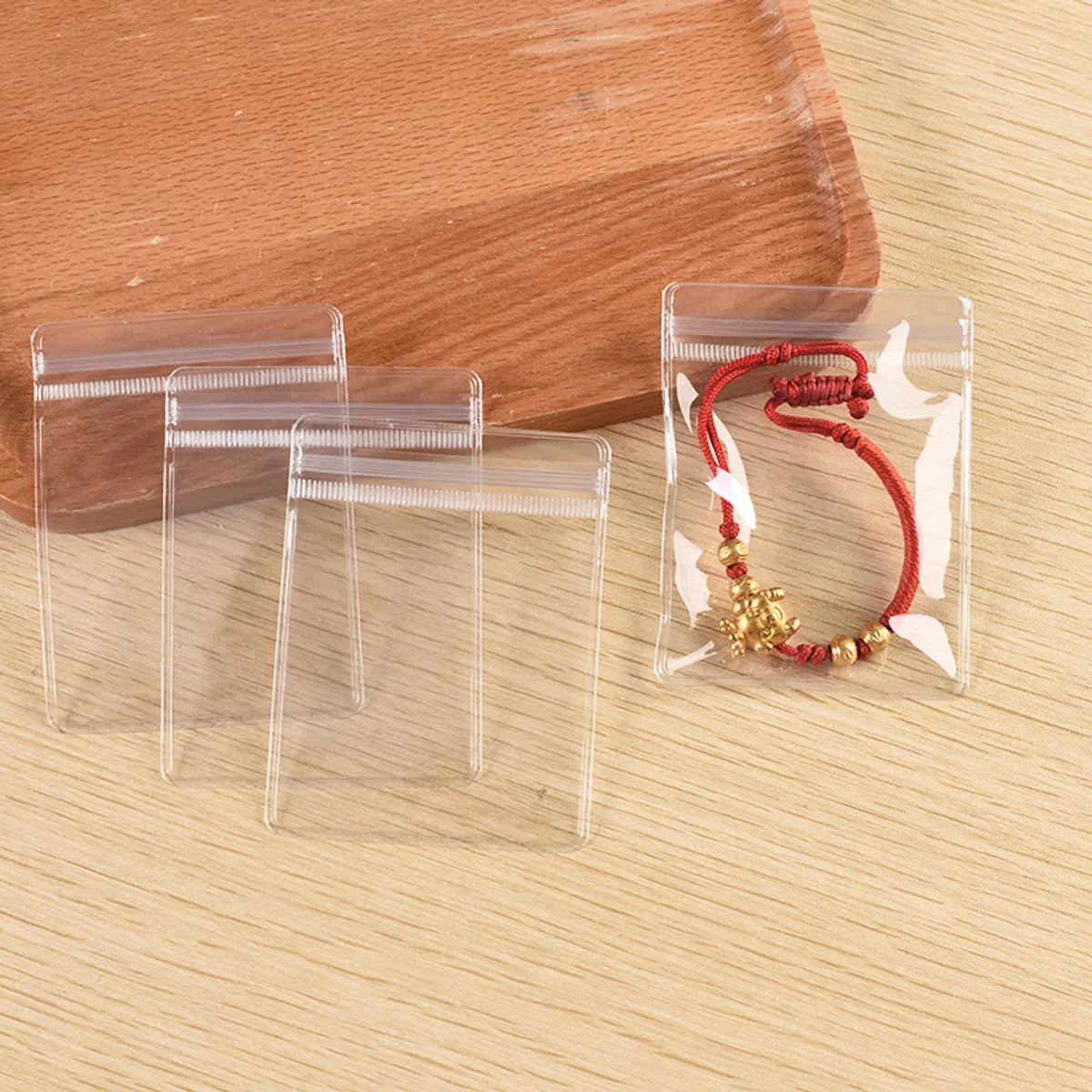 Transparent Jewelry Jewelry Bag Jewelry Earrings Earrings Ring Bracelet Anti-Oxidation Packaging Bag Pvc Sealed Self-Sealing Bag