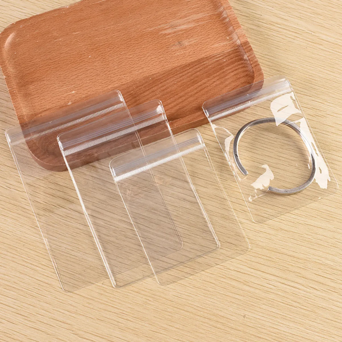 Transparent Jewelry Jewelry Bag Jewelry Earrings Earrings Ring Bracelet Anti-Oxidation Packaging Bag Pvc Sealed Self-Sealing Bag