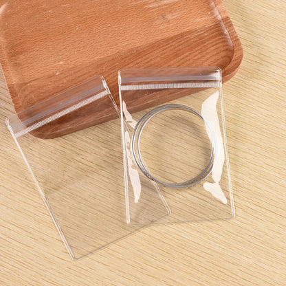 Transparent Jewelry Jewelry Bag Jewelry Earrings Earrings Ring Bracelet Anti-Oxidation Packaging Bag Pvc Sealed Self-Sealing Bag