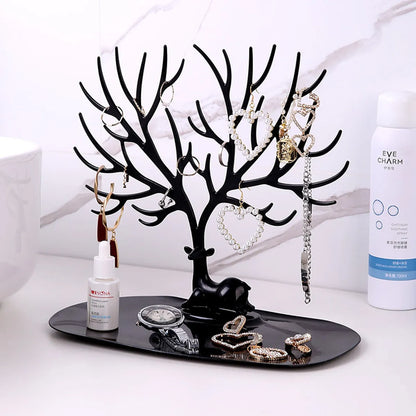 Tree-Shaped Fawn Necklace Jewelry Hanger Display Stand Antlers Jewelry Stand Bracelet Earrings Pendant Jewelry Storage Rack