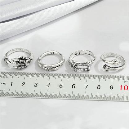 Trend Retro Sword Devil Paw Ring Creative Cute Hug Hand Cat Paw Finger Ring Cross-border Jewelry