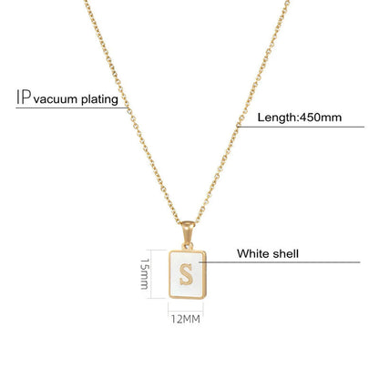 Simple Style Letter Stainless Steel Plating Gold Plated Necklace